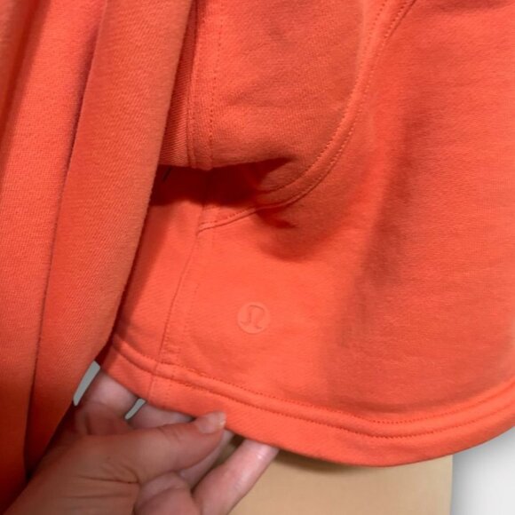 Lululemon All Yours Hoodie Cropped 4 Tiger Orange Sweatshirt EUC Athleisure EUC - Picture 4 of 4